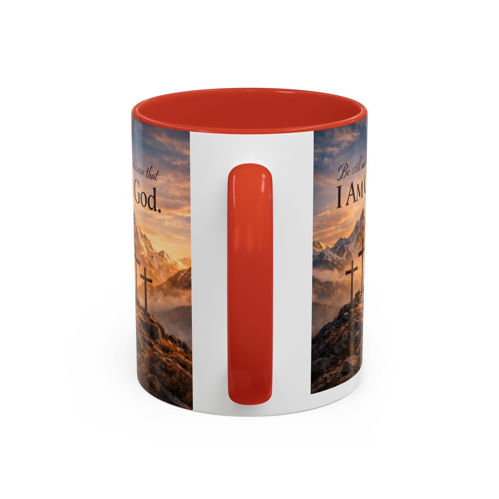 Psalm 46:10 Coffee Mug — "Be Still and Know That I Am God" Inspirational Christian Accent Mug