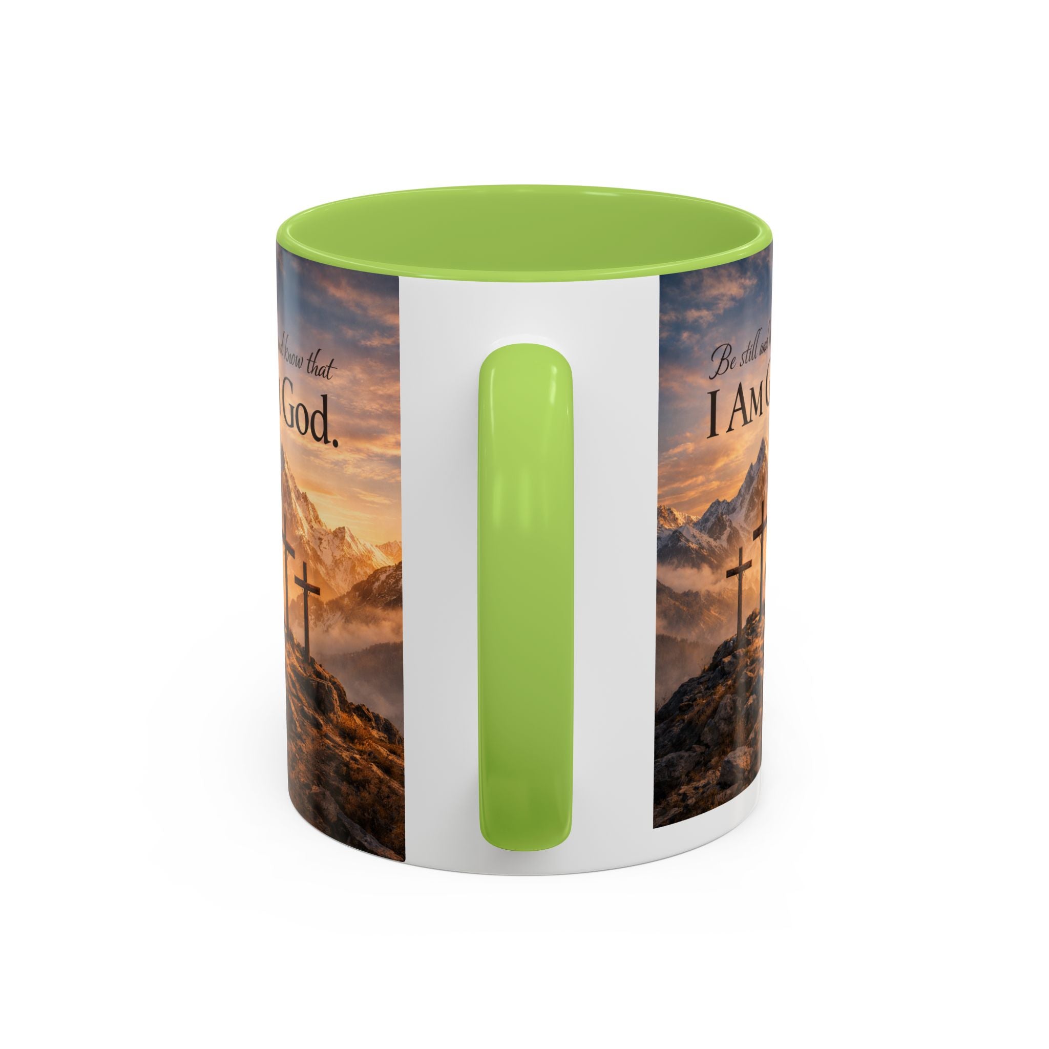 Psalm 46:10 Coffee Mug — "Be Still and Know That I Am God" Inspirational Christian Accent Mug