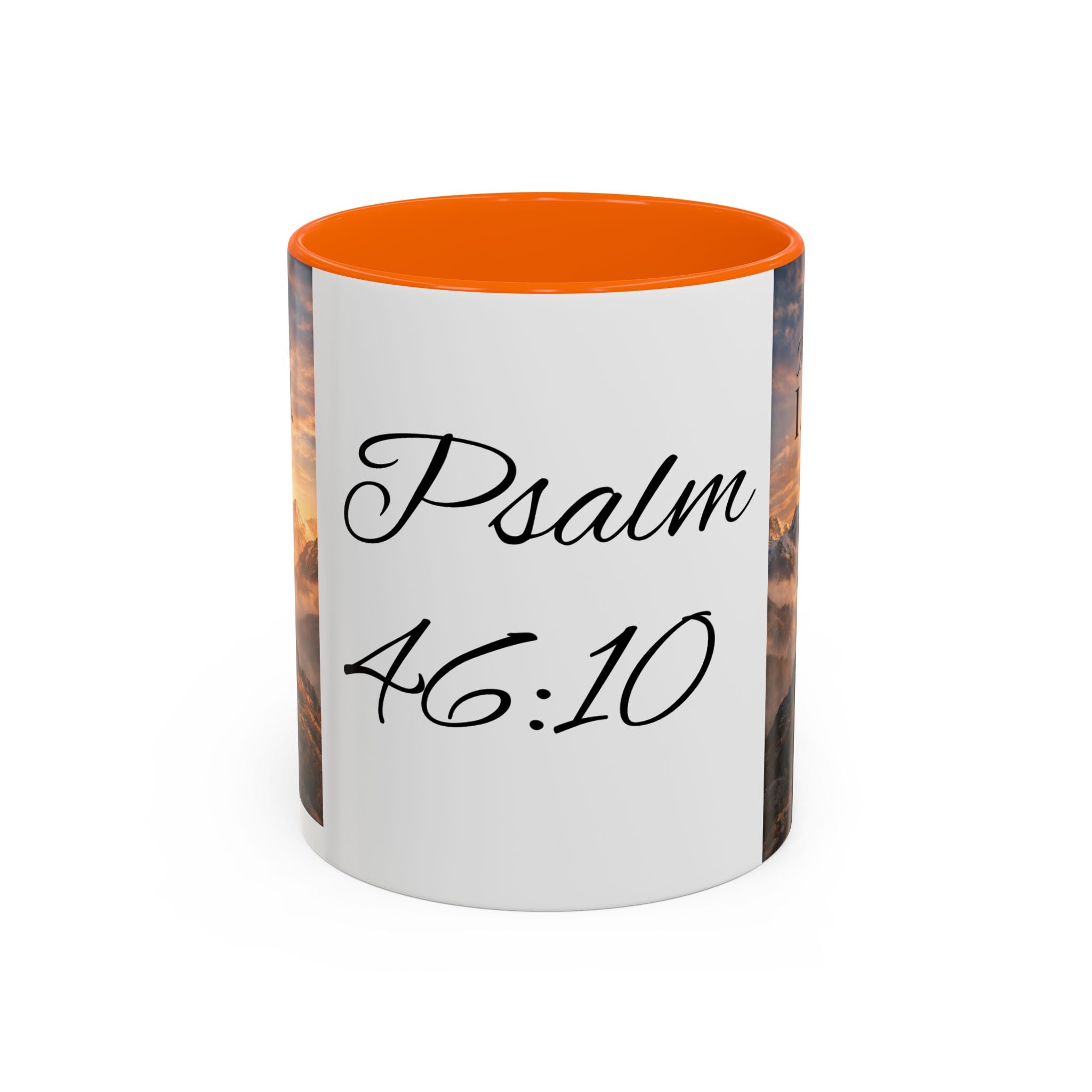 Psalm 46:10 Coffee Mug — "Be Still and Know That I Am God" Inspirational Christian Accent Mug