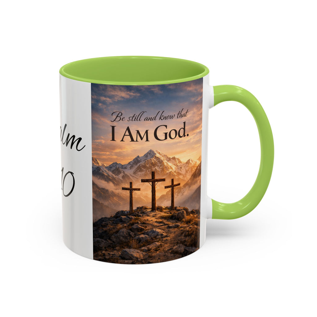 Psalm 46:10 Coffee Mug — "Be Still and Know That I Am God" Inspirational Christian Accent Mug