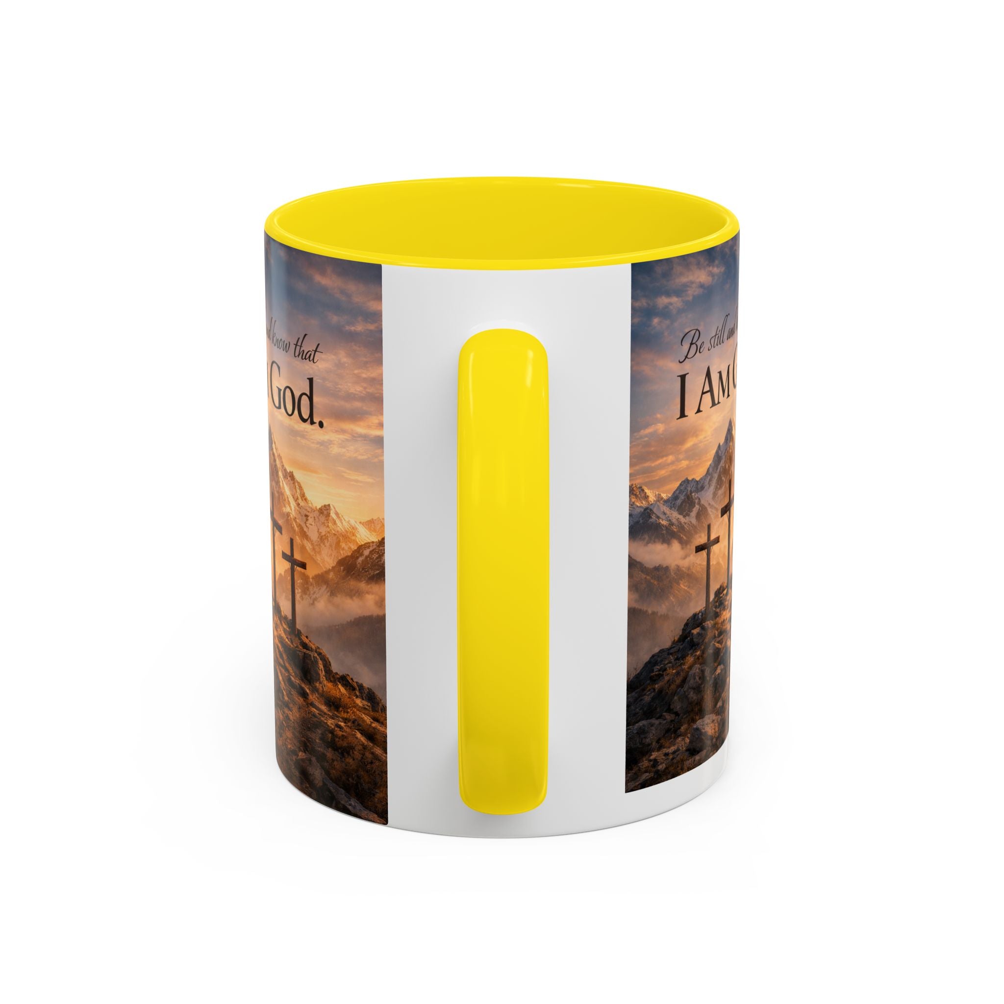 Psalm 46:10 Coffee Mug — "Be Still and Know That I Am God" Inspirational Christian Accent Mug