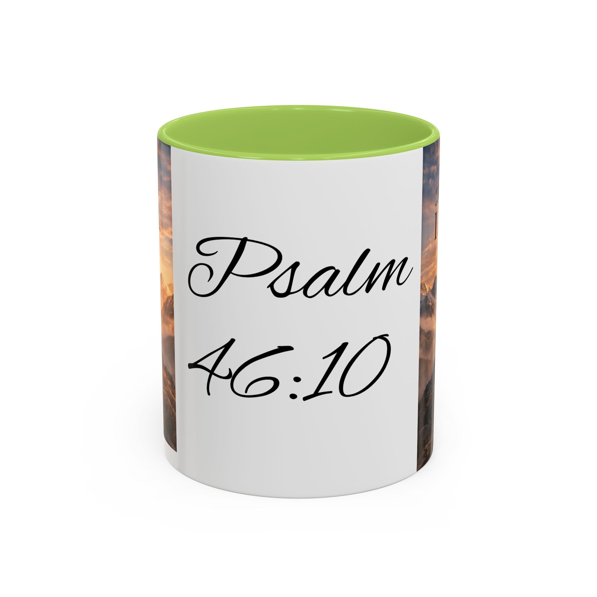 Psalm 46:10 Coffee Mug — "Be Still and Know That I Am God" Inspirational Christian Accent Mug
