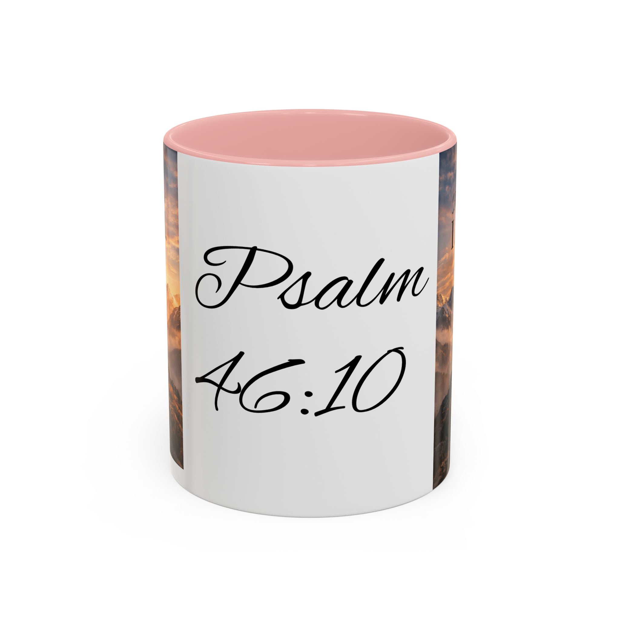 Psalm 46:10 Coffee Mug — "Be Still and Know That I Am God" Inspirational Christian Accent Mug