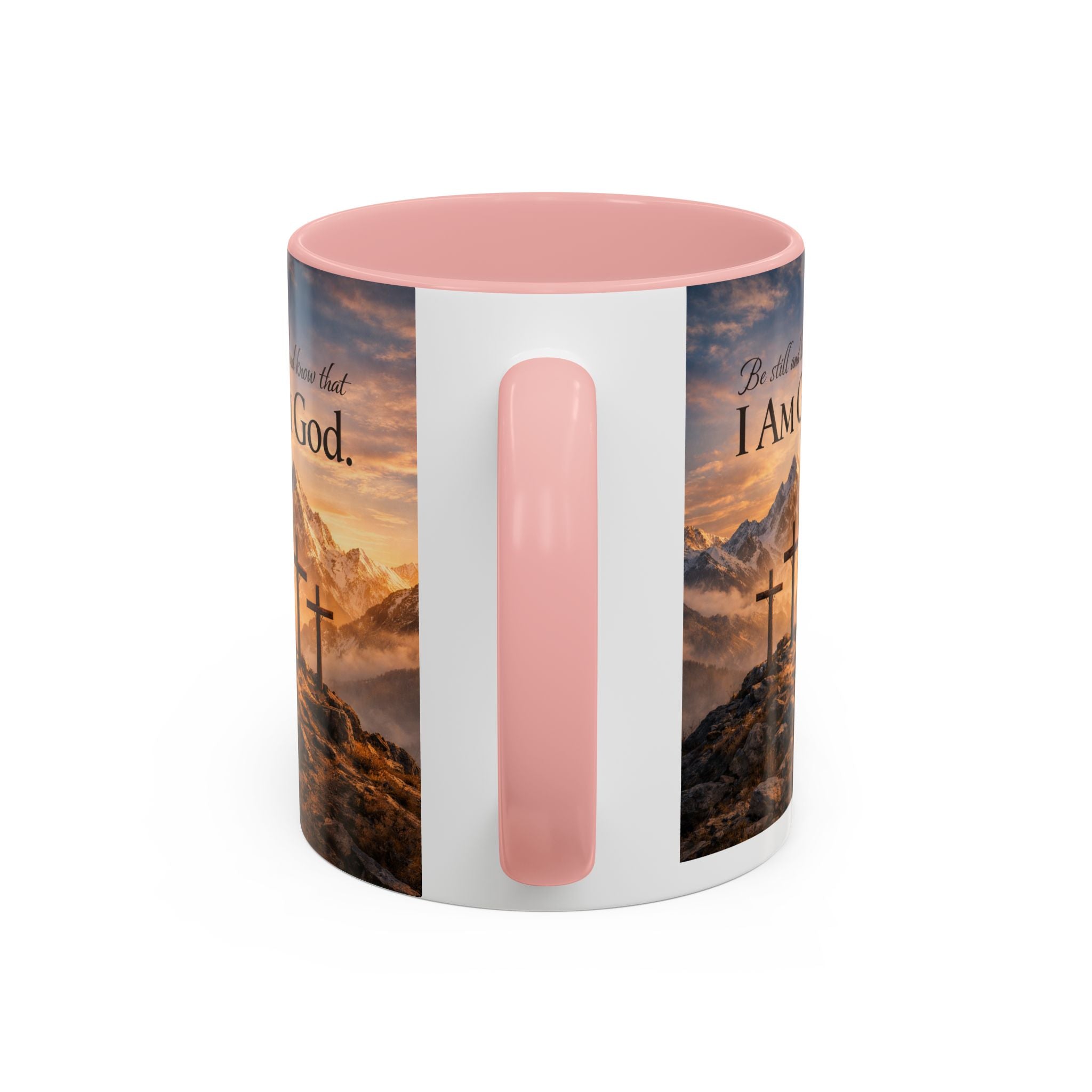 Psalm 46:10 Coffee Mug — "Be Still and Know That I Am God" Inspirational Christian Accent Mug