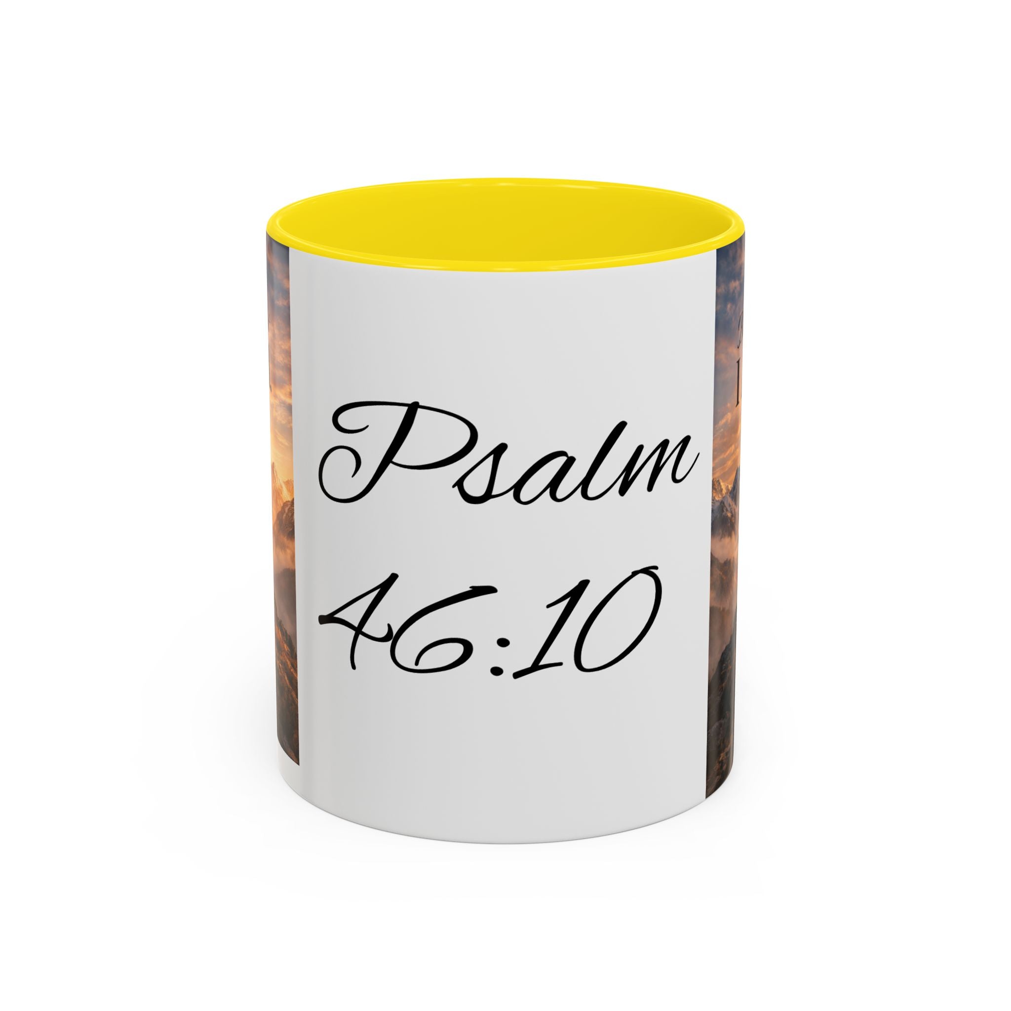 Psalm 46:10 Coffee Mug — "Be Still and Know That I Am God" Inspirational Christian Accent Mug