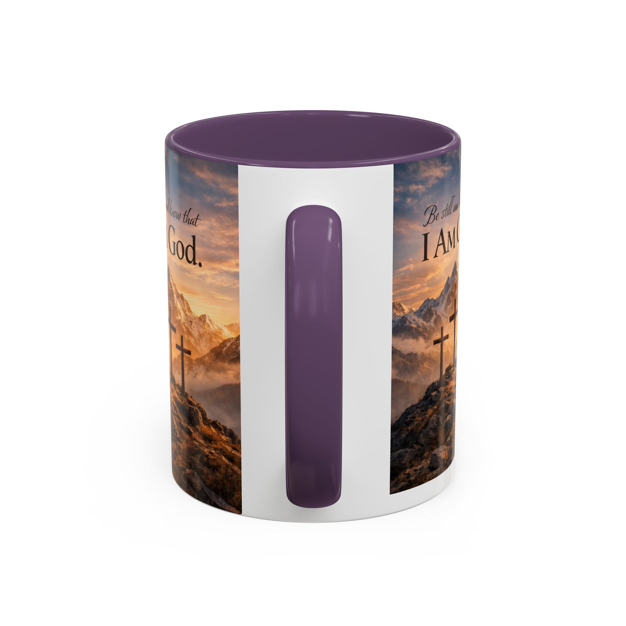 Psalm 46:10 Coffee Mug — "Be Still and Know That I Am God" Inspirational Christian Accent Mug