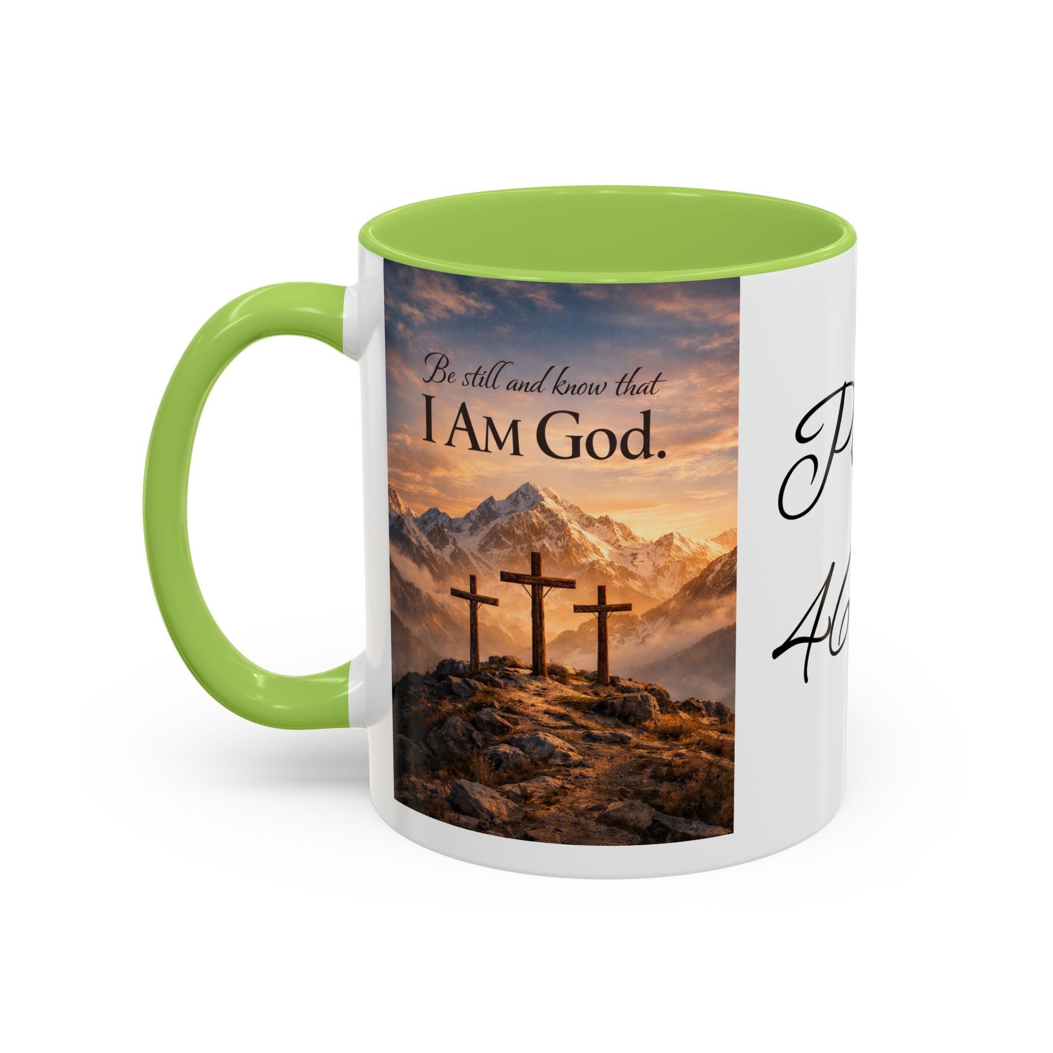 Psalm 46:10 Coffee Mug — "Be Still and Know That I Am God" Inspirational Christian Accent Mug