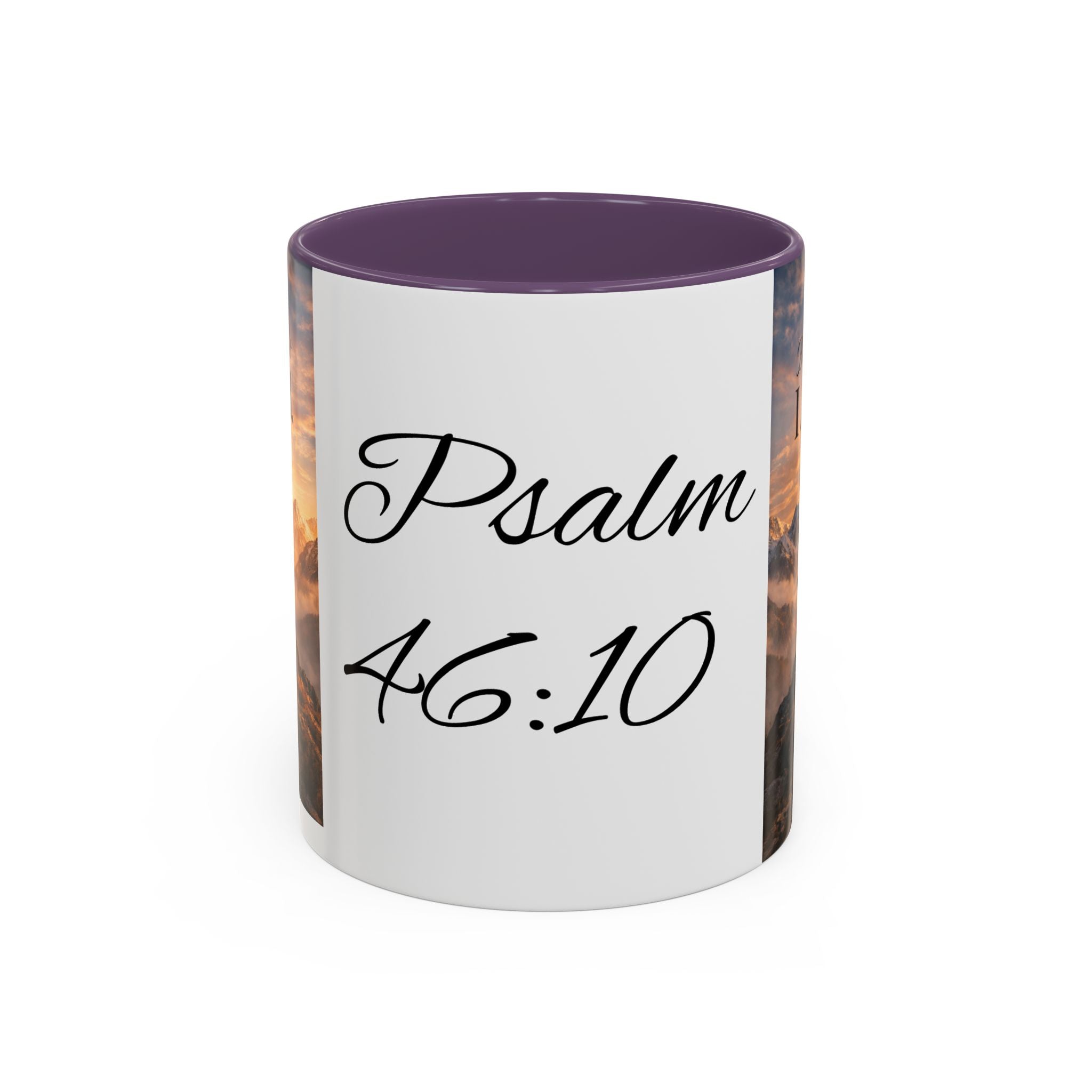 Psalm 46:10 Coffee Mug — "Be Still and Know That I Am God" Inspirational Christian Accent Mug