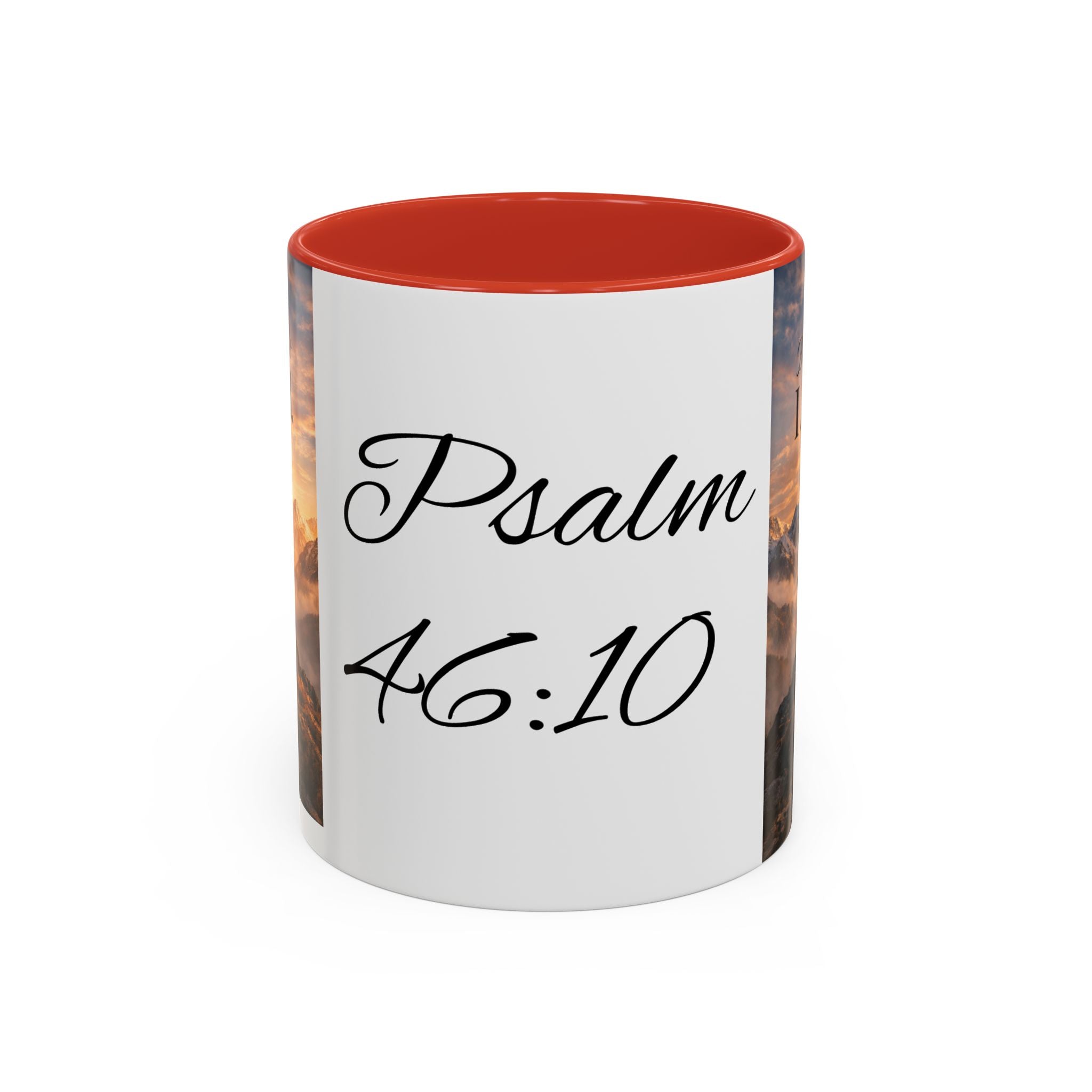 Psalm 46:10 Coffee Mug — "Be Still and Know That I Am God" Inspirational Christian Accent Mug