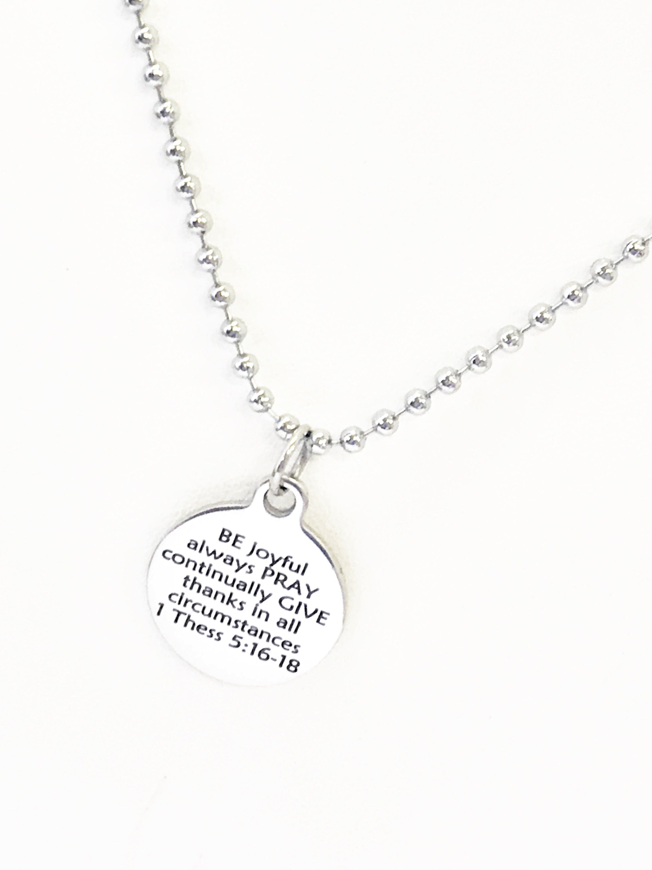 Christian Necklace, BE PRAY GIVE Necklace, Christian Gifts, Christian Jewelry, Graduation Gift, Scripture Necklace, Bible Verse Necklace
