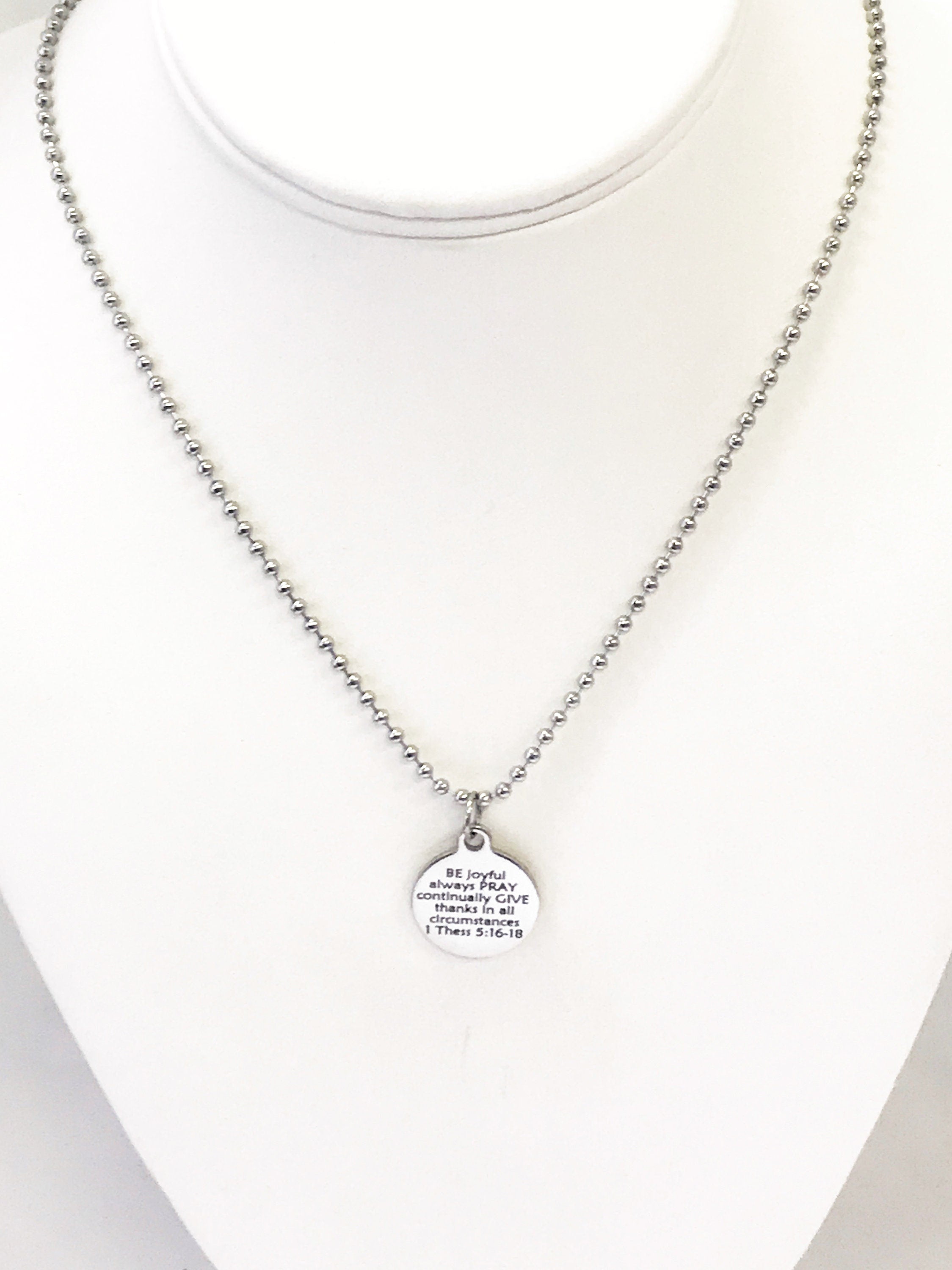 Christian Necklace, BE PRAY GIVE Necklace, Christian Gifts, Christian Jewelry, Graduation Gift, Scripture Necklace, Bible Verse Necklace