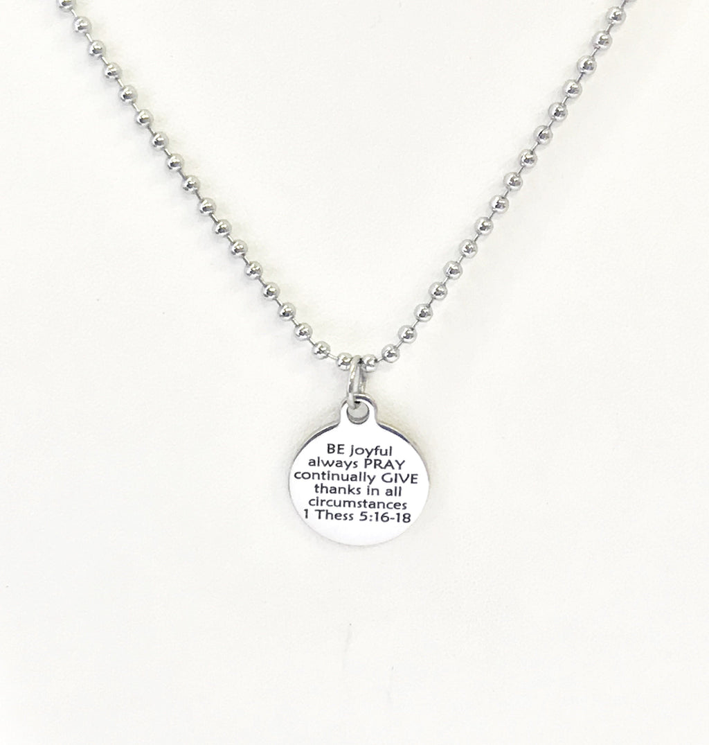 Christian Necklace, BE PRAY GIVE Necklace, Christian Gifts, Christian Jewelry, Graduation Gift, Scripture Necklace, Bible Verse Necklace