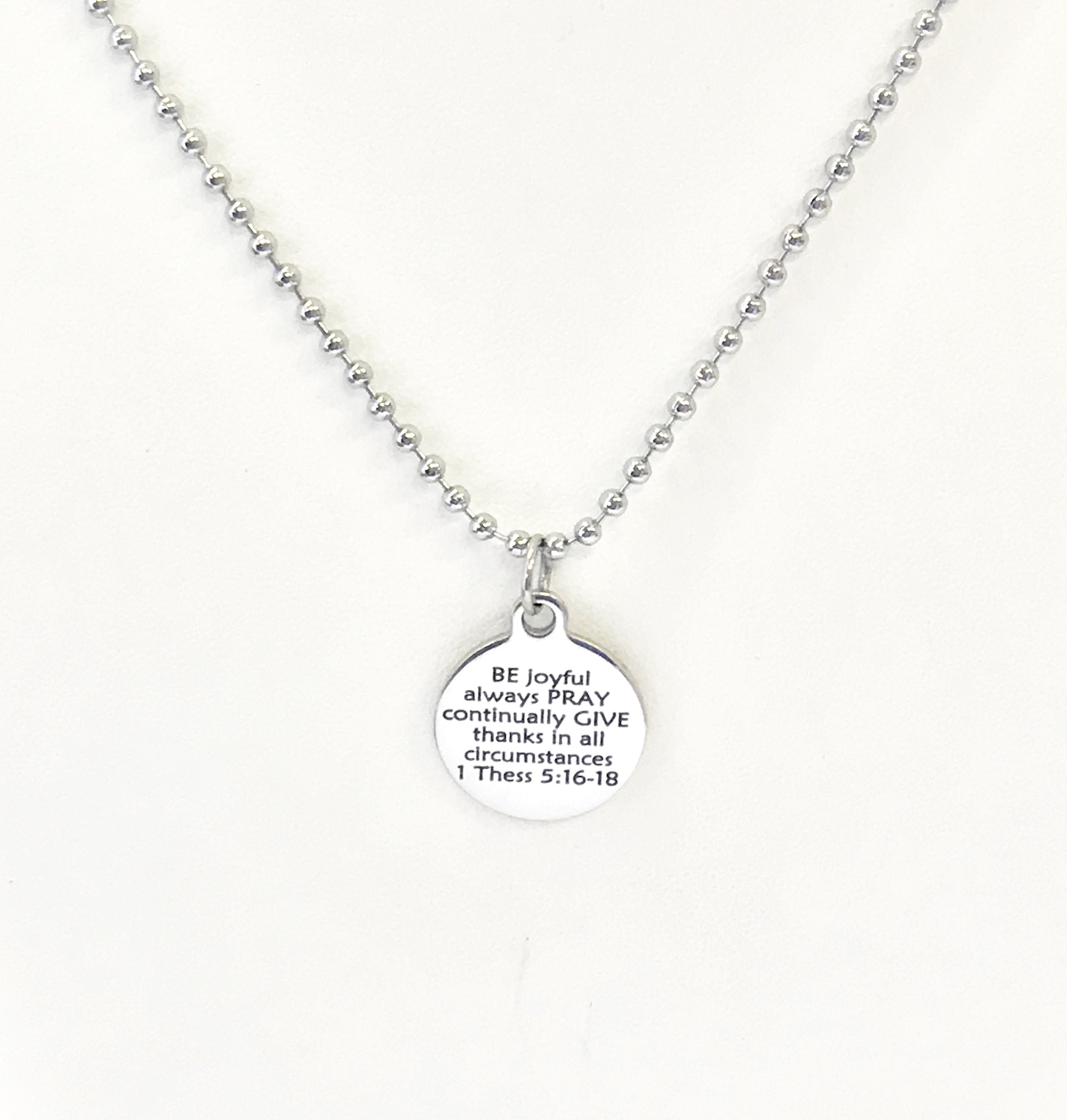 Christian Necklace, BE PRAY GIVE Necklace, Christian Gifts, Christian Jewelry, Graduation Gift, Scripture Necklace, Bible Verse Necklace