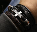 Trust In God Leather Wrap Bracelet – Christian Jewelry for Men & Women Saint Michaels Jewelry